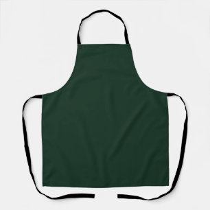 Forest solid plain dark green apron