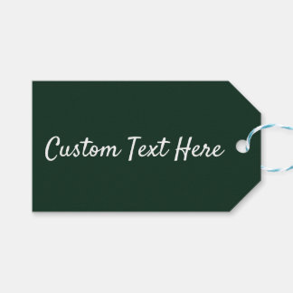 Forest solid plain dark green gift tags
