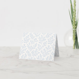 Forest Sprigs Dusty Blue - Neutral Thank You Card