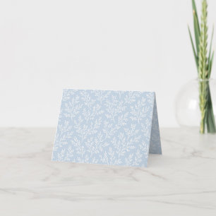 Forest Sprigs Neutral - Dusty Blue Thank You Card