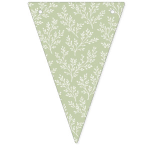 Forest Sprigs Neutral - Soft Olive Bunting Flags