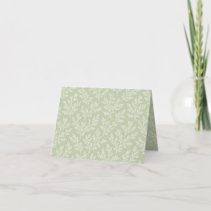 Forest Sprigs Neutral - Soft Olive Thank You Card