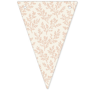 Forest Sprigs Warm Apricot - Neutral Bunting Flags