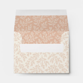 Forest Sprigs Warm Apricot - Neutral Envelope