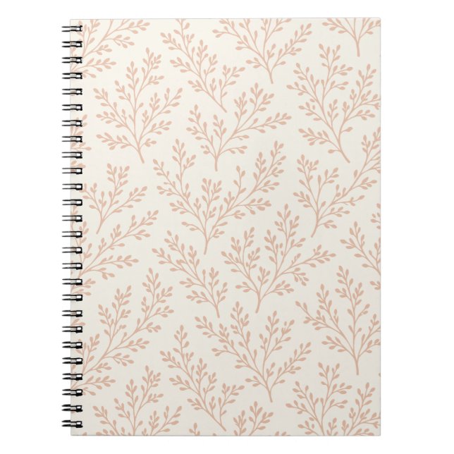 Forest Sprigs Warm Apricot - Neutral Notebook (Front)