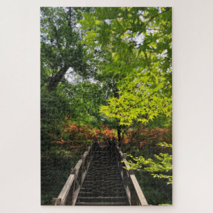 Forest Stair Nature Autumn Jigsaw Puzzle