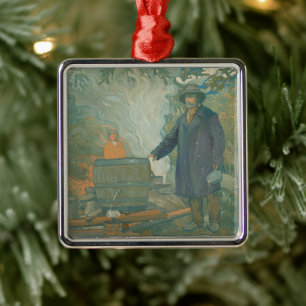 Forest Still Moonshiners White Lightning Liquor Metal Ornament