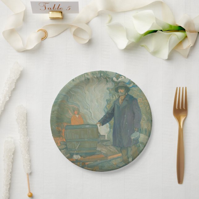 Forest Still Moonshiners White Lightning Liquor Paper Plate (Wedding)