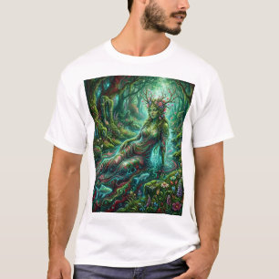 Forest Stream Goddess – Spirit of Moss and Light T-Shirt