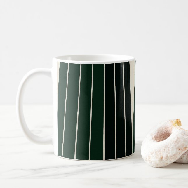 Forest Striped Mug – Whispering Pines (With Donut)