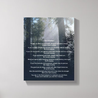 Forest & Sun Do It Anyway Canvas Print