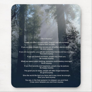 Forest & Sun Do It Anyway Mouse Pad