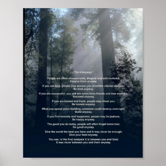 Forest & Sun Do It Anyway Poster