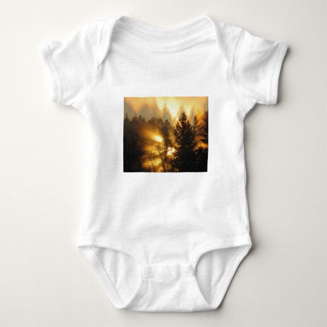 Forest Sunrise Baby Bodysuit (Front)