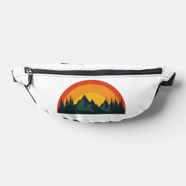 Forest Sunset Camping Trip outdoors adventure Fanny Pack (Lay Down)