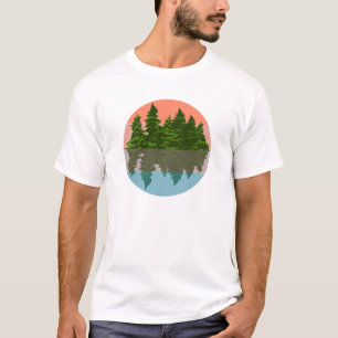 Forest Sunset Nature Pine Trees T-Shirt