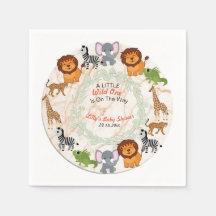Forest Theme: Into the Wild Baby Shower Napkins