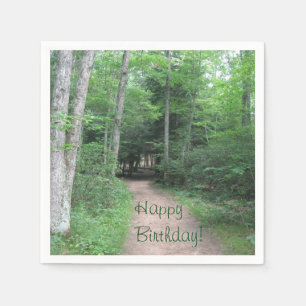 Forest Trail Birthday Napkin