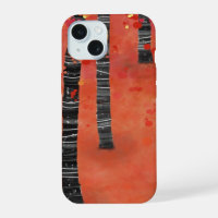 Forest Tree Abstract Red