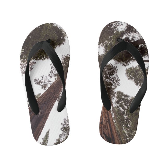 forest, tree kid's flip flops (Footbed)