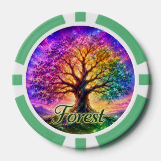 Forest Tree of Life Poker Chips