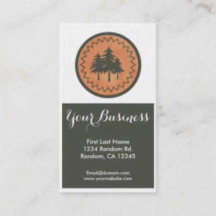 Forest trees customizable business cards
