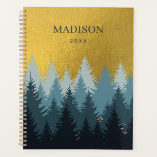 Forest Trees Golden Landscape Appointment Book Planner
