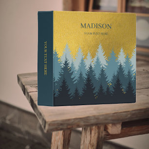 Forest Trees Golden Landscape  Binder