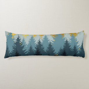 Forest Trees Golden Landscape Body Pillow