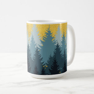 Forest Trees Golden Landscape   Coffee Mug