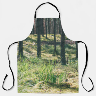 Forest trees. nature green wood sunlight backgroun apron