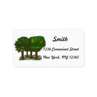 Forest Trees Return Address Label