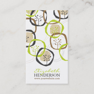 Forest Trees Rings Nature Woodland Country Modern Business Card