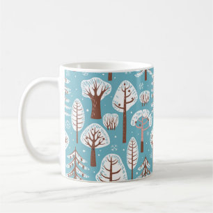 Forest, trees. Seamless background. Winter Coffee Mug