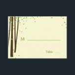 Forest Trees Wedding Flat Place Cards<br><div class="desc">This unique and whimsical Forest Trees wedding collection by berryberrysweet.com is the perfect choice for celebrating your magical day. More colours and matching collection available at berryberrysweet.com.

View the complete Forest Trees Collection (available in green and orange)</div>