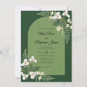 Forest Tropical Fern Wedding Invitation