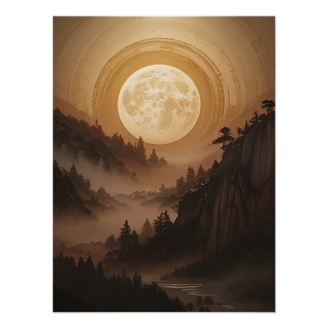 Forest Under Moonlight Poster (Front)
