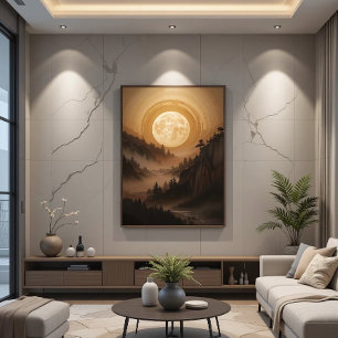 Forest Under Moonlight Poster