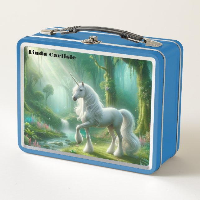 Forest Unicorn  Metal Lunch Box (Front)