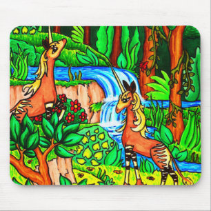 Forest Unicorn Okapi Standard Mouse Pad