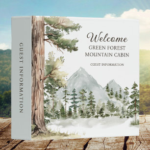Forest Vacation Rental House Guest Information Binder