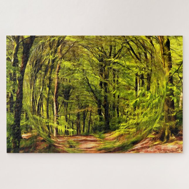 Forest Walk in Spring. Jigsaw Puzzle (Horizontal)