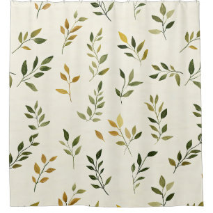 Forest Walk Leaves and Twigs in Warm Earth Tones