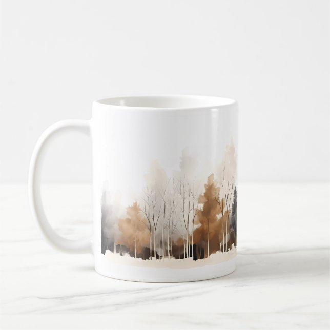 Forest Water Colour Style Coffee Mug (Left)
