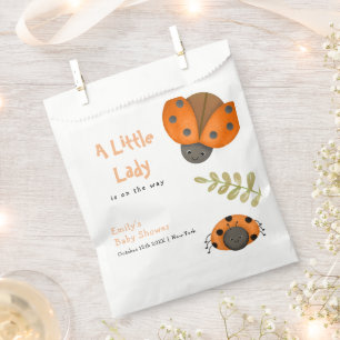 Forest Watercolor Little Ladybug Baby Shower  Favour Bag