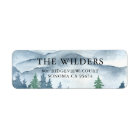 Forest Watercolor Mountain Adresse de retour