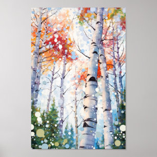 Forest Watercolor Painting Art Print 