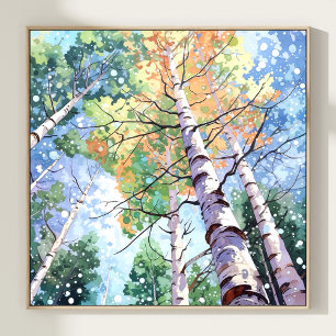 Forest Watercolor Painting Art Print 