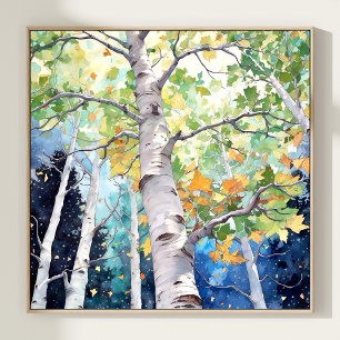 Forest Watercolor Painting Art Print 