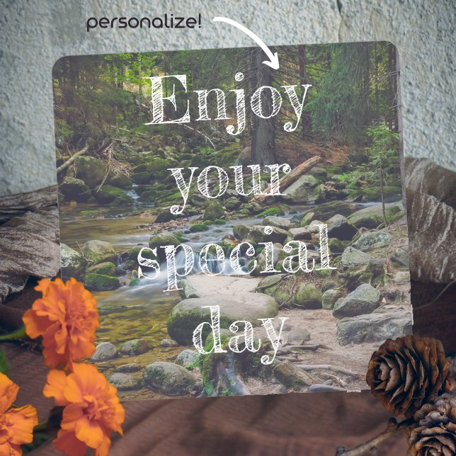 Forest waterfall  holiday card (Creator Uploaded)